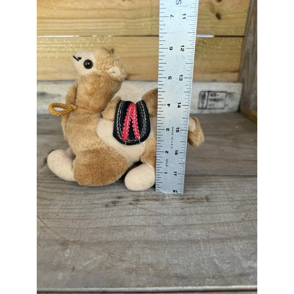 Vintage Plush Bactrian Camel (2‎ Hump) Cute Smiling Stuffed Animal Toy